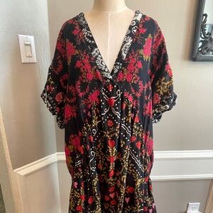Free People - Printed Agnes Dress (Black Combo / Large)